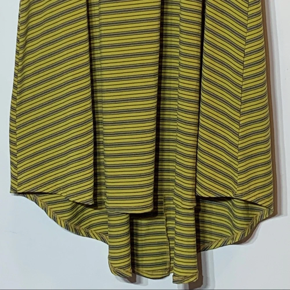NWT LuLaRoe Carly blue and yellow horizontal striped‎ dress